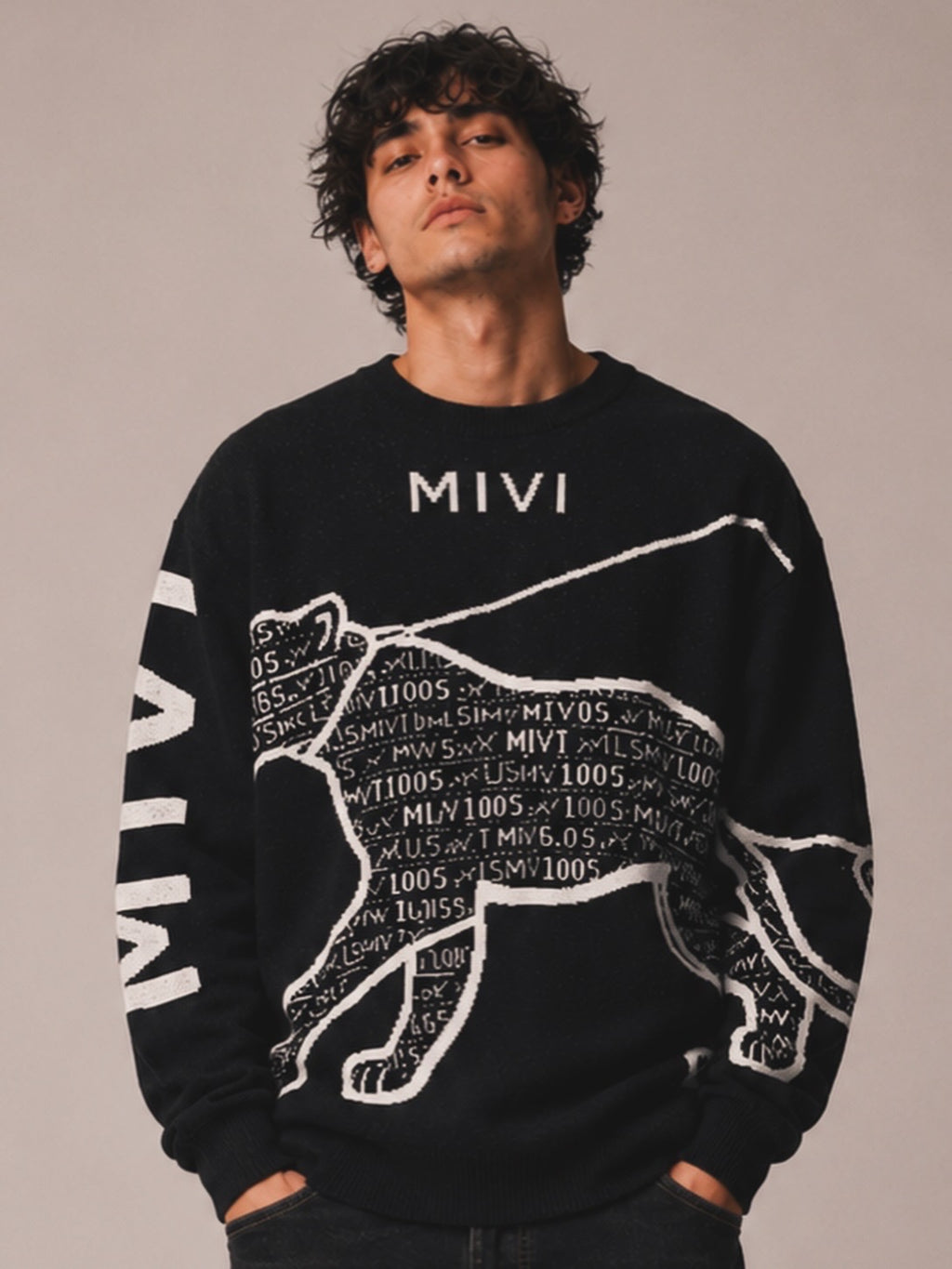 MIVI Panther Knit Sweater