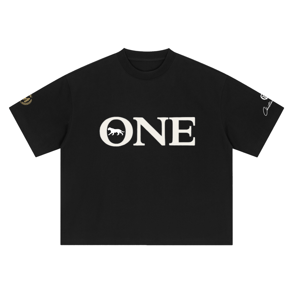 ONE Signature Tee black front view