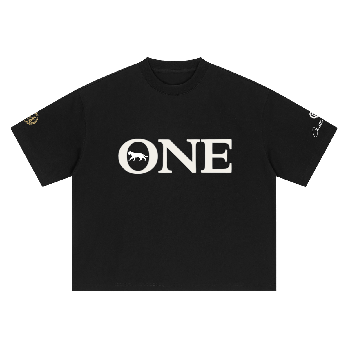ONE Signature Tee black front view