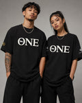 ONE Signature Tee worn by male and female models