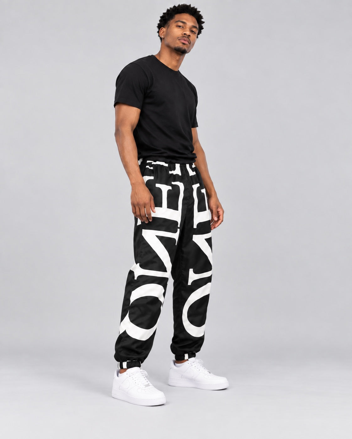 ONE oversized jogger angled on-model view