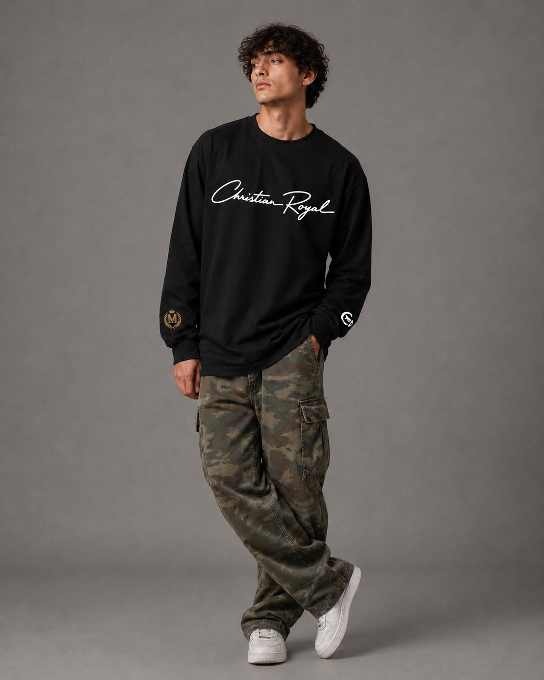 ONE Signature Long Sleeve modeled front view