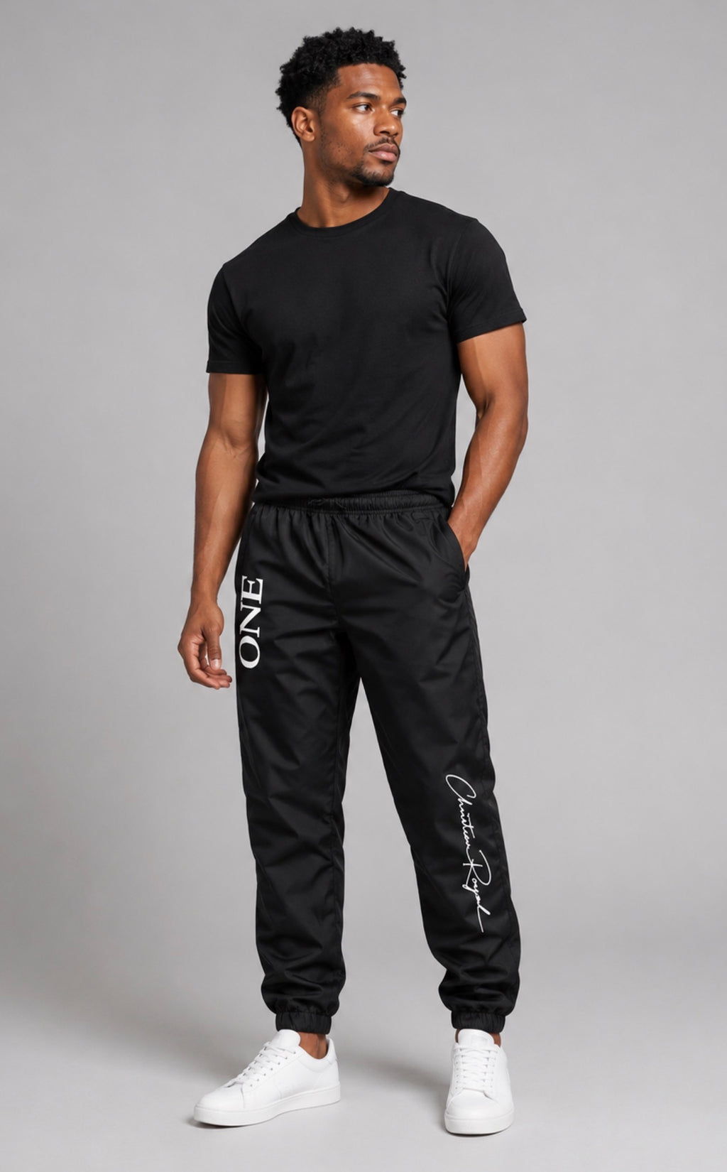 ONE Signature Nylon Jogger on model