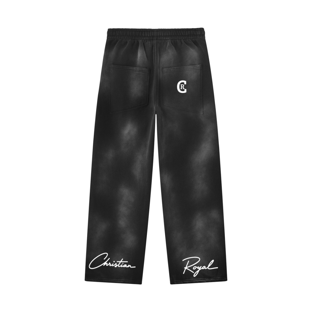 ONE Signature Sweatpant washed black back view