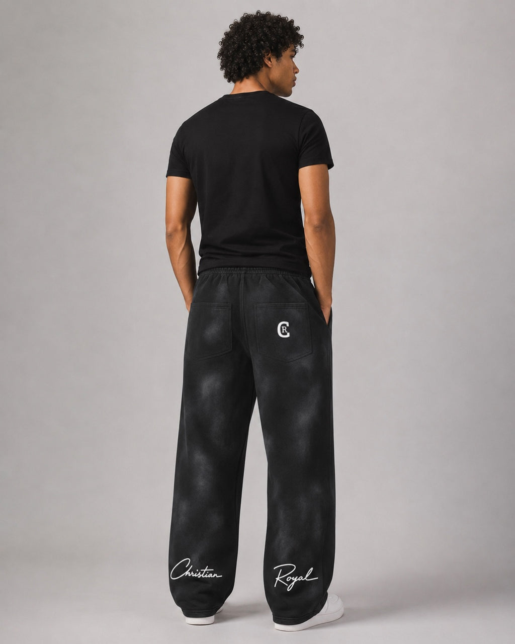 ONE Signature Sweatpant worn by male model back view